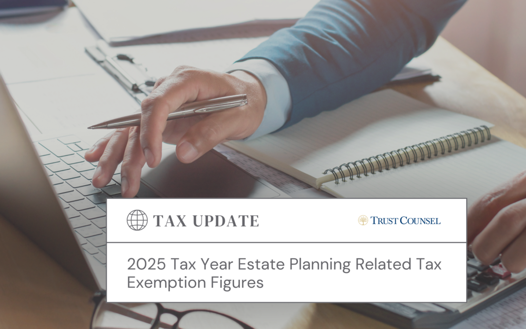 2025 Tax Year Estate Planning Related Tax Exemption Figures